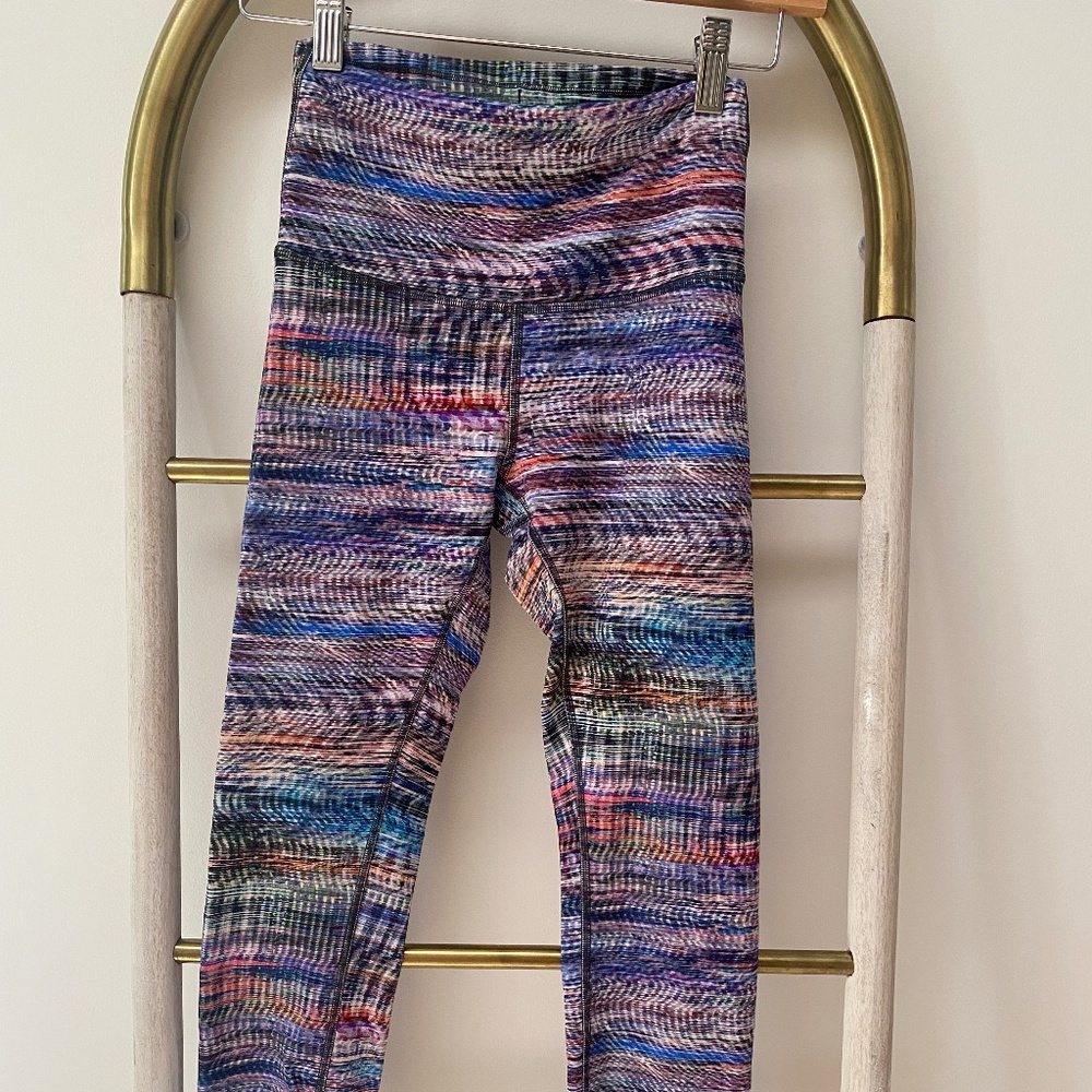 Lululemon Leggings Women 4 Digital Oasis Multicolor Wunder Train High Rise Tight